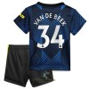 Officiële Voetbalshirt + Korte Broek Manchester United Donny van de Beek 34 Derde 2021-22 - Kids